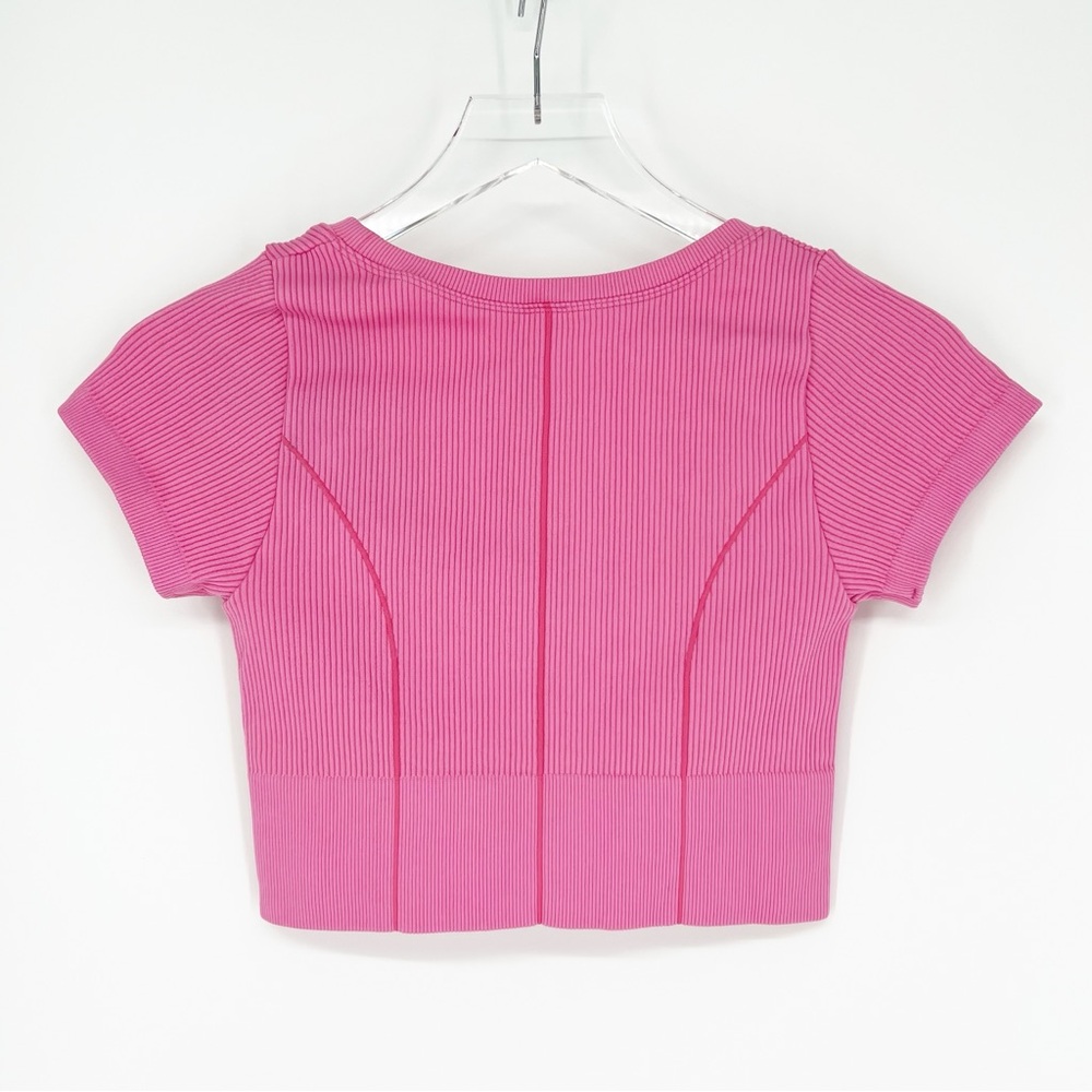 Aerie Ribbed Cropped Top S Pink - Picture 3 of 6
